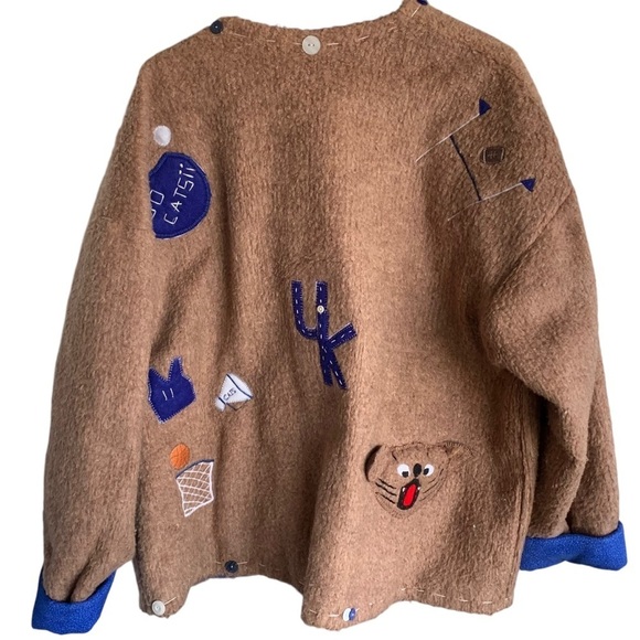 Handmade Kentucky Wildcats Jacket Basketball Football Coat BBN XL Oversized - Picture 5 of 8